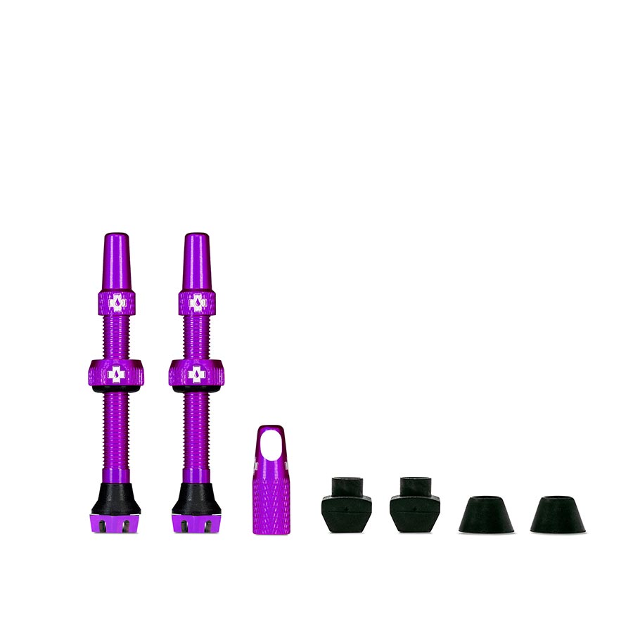 030189-06::0::030189-06::Muc-Off, V2, Valve Tubeless, Presta, 44mm, Mauve, Paire