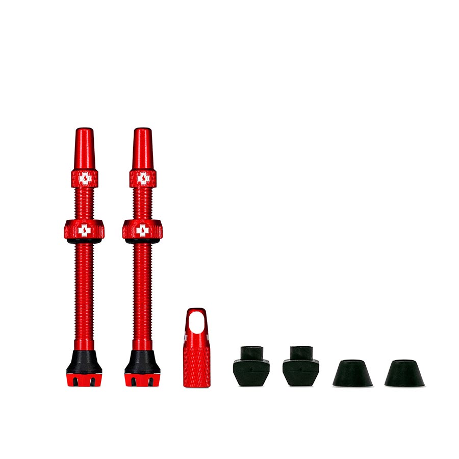 030189-08::0::030189-08::Muc-Off, V2, Valve Tubeless, Presta, 60mm, Rouge, Paire