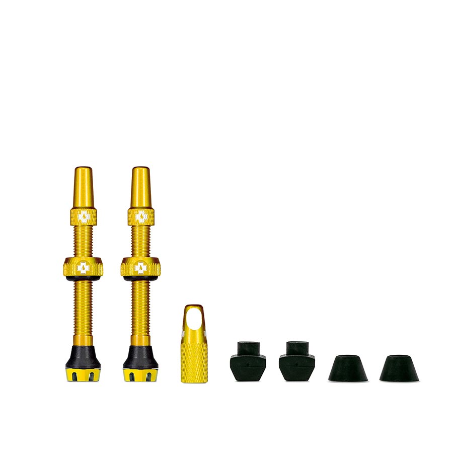 030189-10::0::030189-10::Muc-Off, V2, Valve Tubeless, Presta, 44mm, Gold, Paire