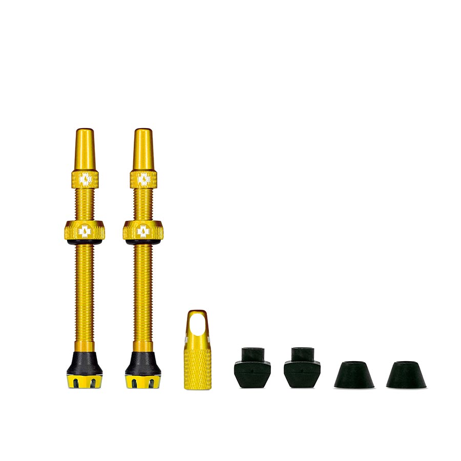 030189-11::0::030189-11::Muc-Off, V2, Valve Tubeless, Presta, 60mm, Gold, Paire