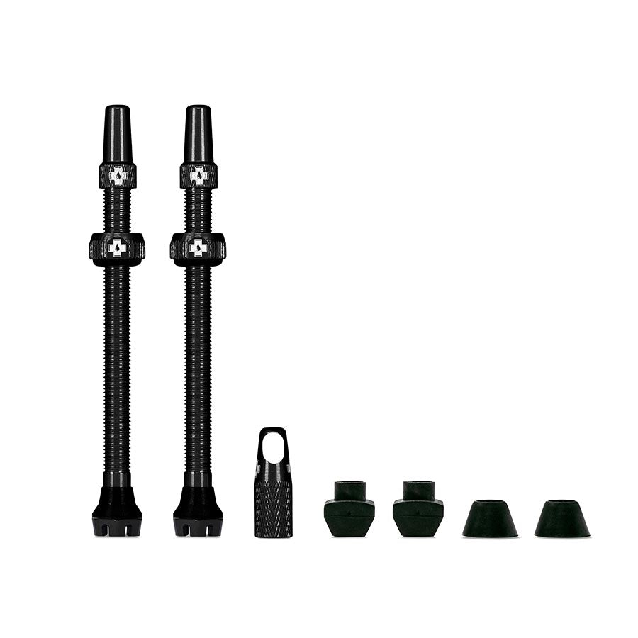 030189-21::0::030189-21::Muc-Off, V2, Valve Tubeless, Presta, 80mm, Noir, Paire