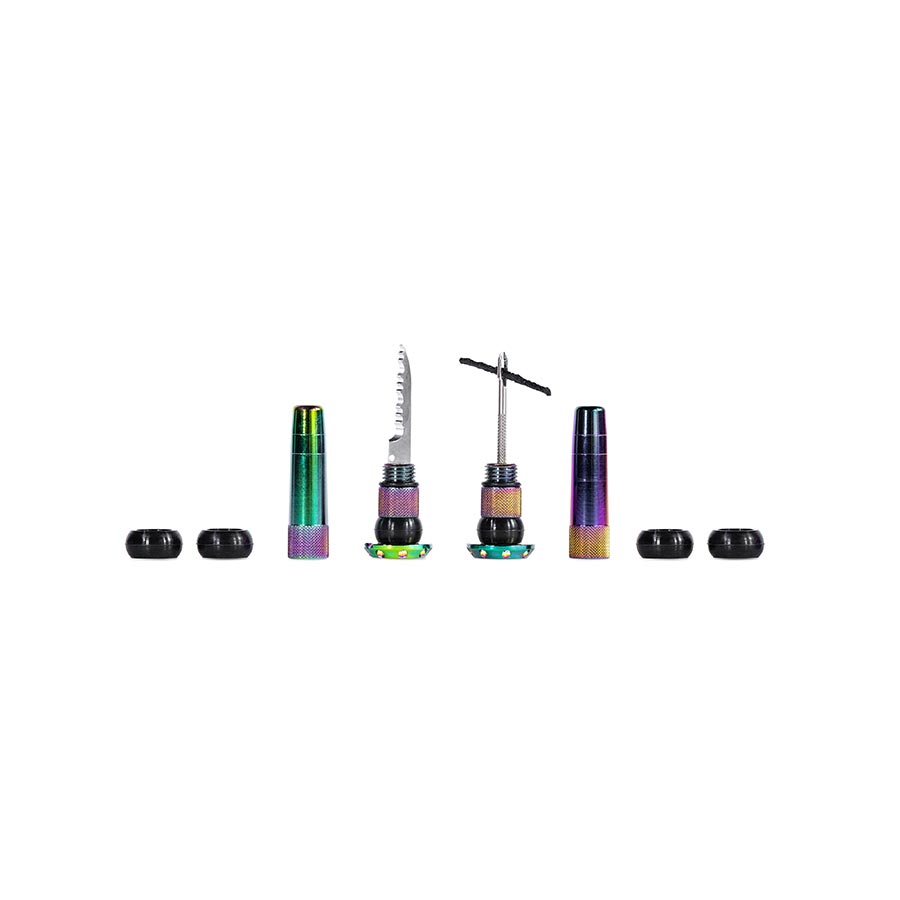 030190-10::2::030190-10::Muc-Off, Stealth Tubeless Plugs, Trousse de rustines, Iridescent, Paire