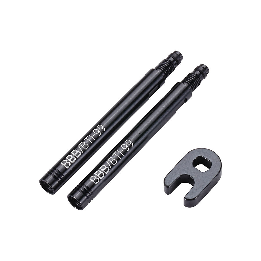 030299-01::0::030299-01::BBB Cycling, BTI-99 ValveExtend, Extension de valve, Pour valve Presta à coeur amovible, 50mm, Paire