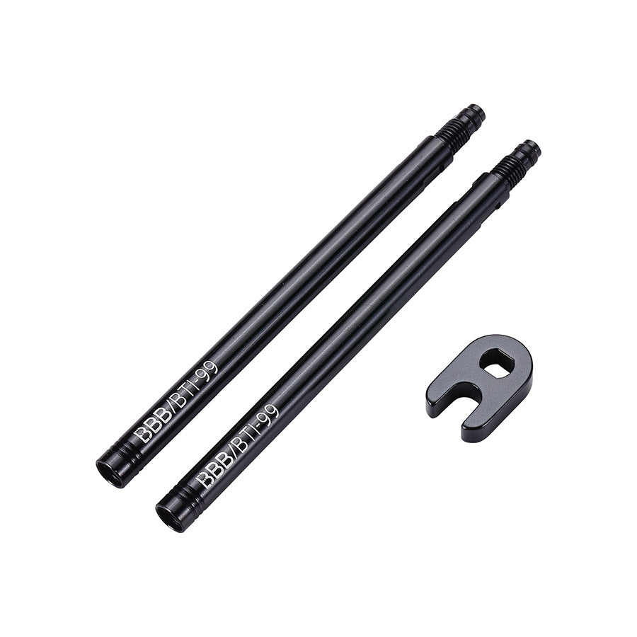 030299-02::0::030299-02::BBB Cycling, BTI-99 ValveExtend, Extension de valve, Pour valve Presta à coeur amovible, 80mm, Paire