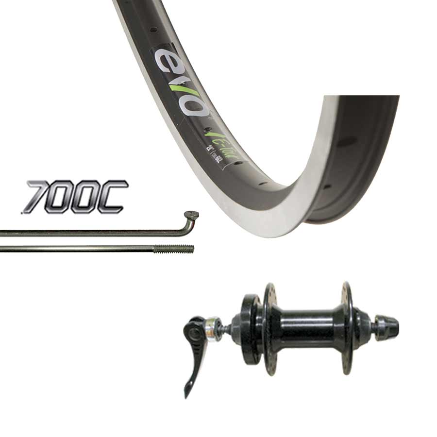 041393-02-700::1::041393-02-700::Wheel Shop, Evo Tour 19 Noir/ Formula DC-20, Roue, Avant, 700C / 622, Trous: 36, QR, 100mm, Jante et disque IS 6-boulons