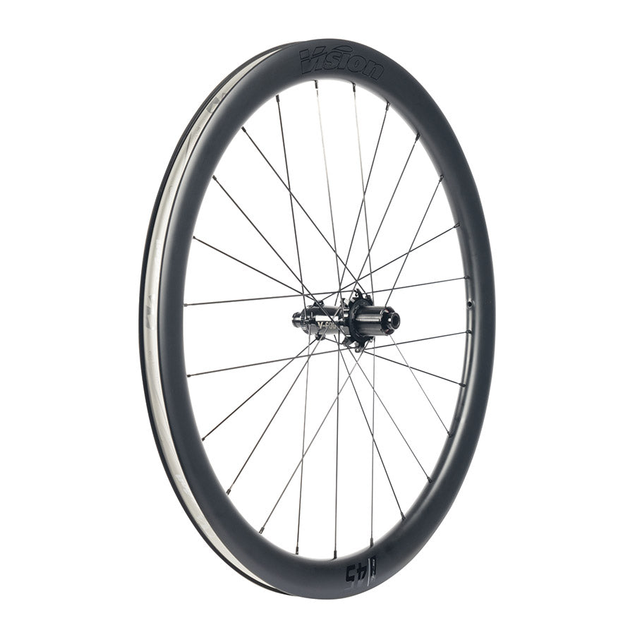 042137-01-700::0::042137-01-700::Vision, SC 45 DISC, Roue, Avant et Arrière, 700C / 622, Trous: Av: 21, Arr: 24, Axle typeF: TA 12mm, R: X 12mm, Av: 100, Arr: 142, Disque Center Lock, Cassette body typeShimano Road 11/12, Ensemble
