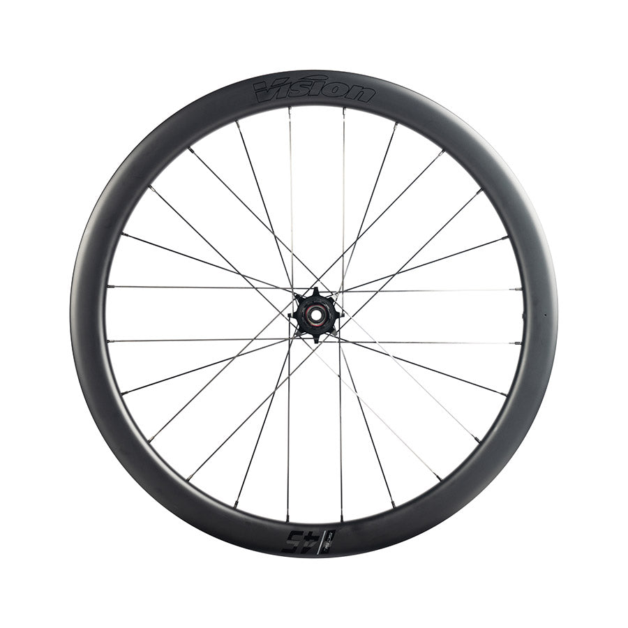 042137-01-700::1::042137-01-700::Vision, SC 45 DISC, Roue, Avant et Arrière, 700C / 622, Trous: Av: 21, Arr: 24, Axle typeF: TA 12mm, R: X 12mm, Av: 100, Arr: 142, Disque Center Lock, Cassette body typeShimano Road 11/12, Ensemble