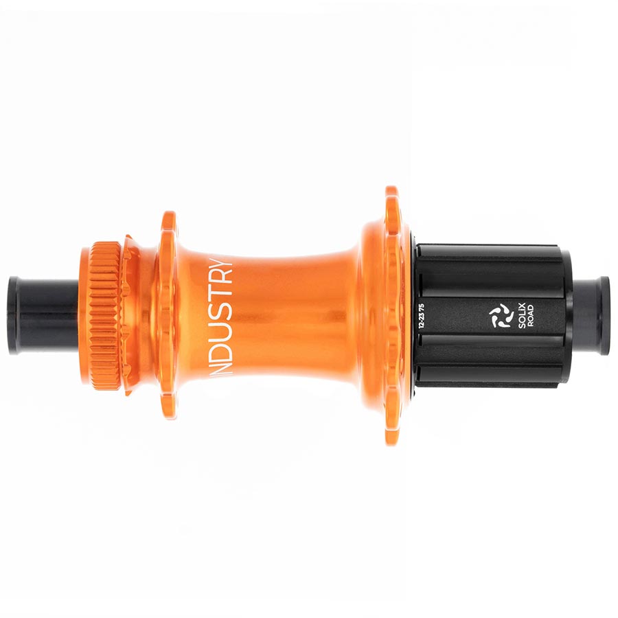 080645-06::1::080645-06::Industry Nine, Solix G Classic Rear HG11, Moyeu à disque, Arrière, 24T, 12mm TA, 142mm, Shimano HG 11, Orange