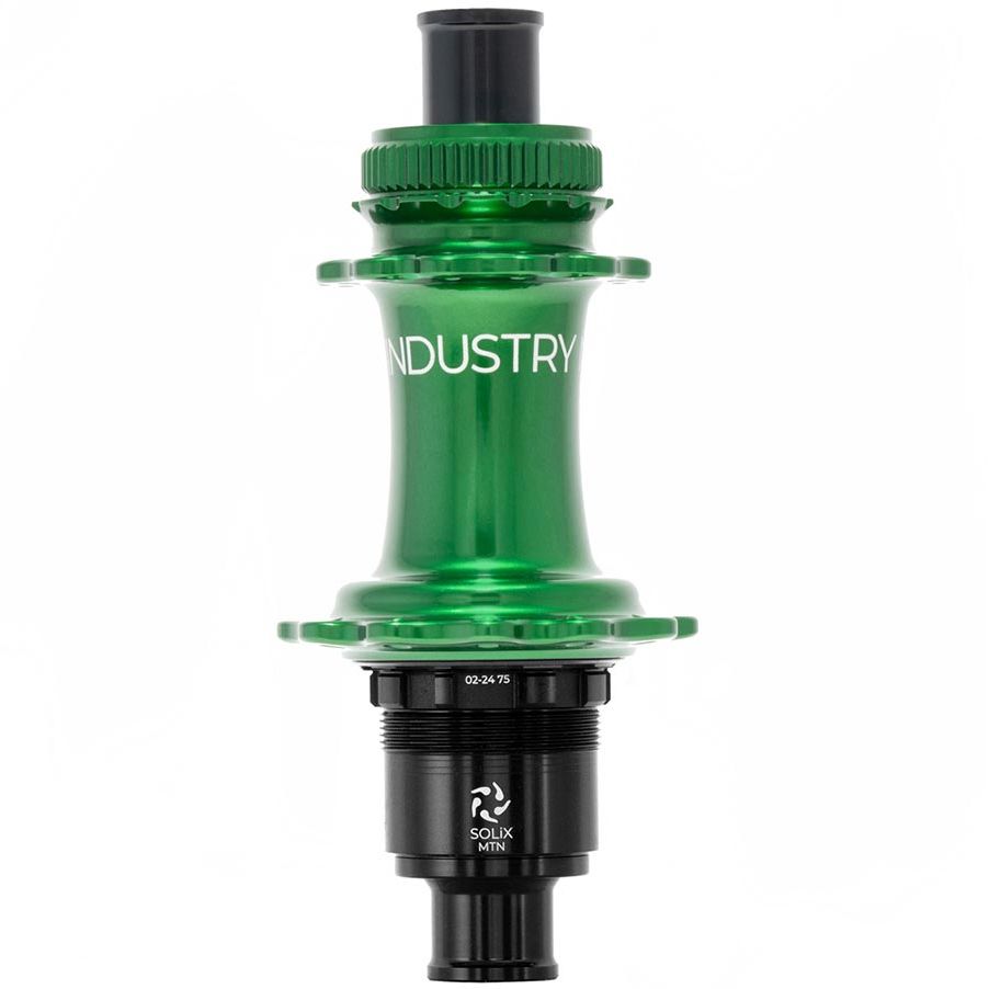 080653-11::1::080653-11::Industry Nine, Solix M Classic Rear MS, Moyeu à disque, Arrière, 24T, 12mm TA, 148mm, Shimano Micro Spline, Vert