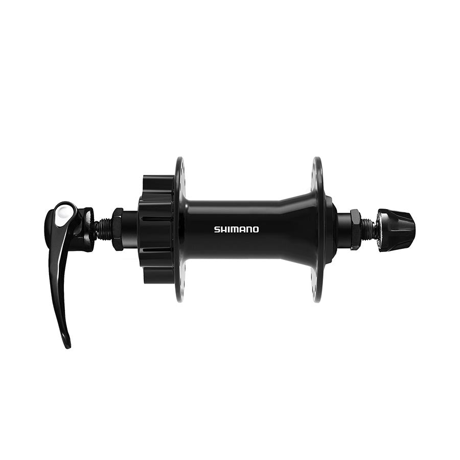 080654-01::0::080654-01::Shimano, HB-QB400, Moyeu à disque, Avant, 32T, 6-boulons, QR, 100mm, Noir, EHBQB400BAL