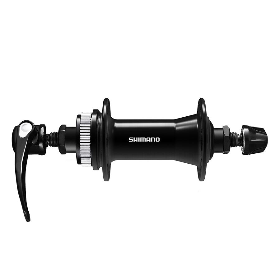 080655-01::0::080655-01::Shimano, HB-QC400, Moyeu à disque, Avant, 32T, Center Lock, QR, 100mm, Noir, EHBQC400BALP