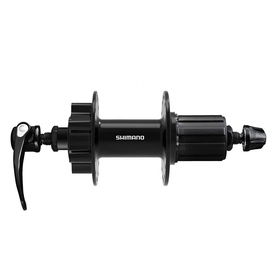 080656-02::0::080656-02::Shimano, FH-QB400, Moyeu à disque, Arrière, 36T, 6-boulons, QR, 135mm, Shimano HG, Noir, EFHQB400HMAZB