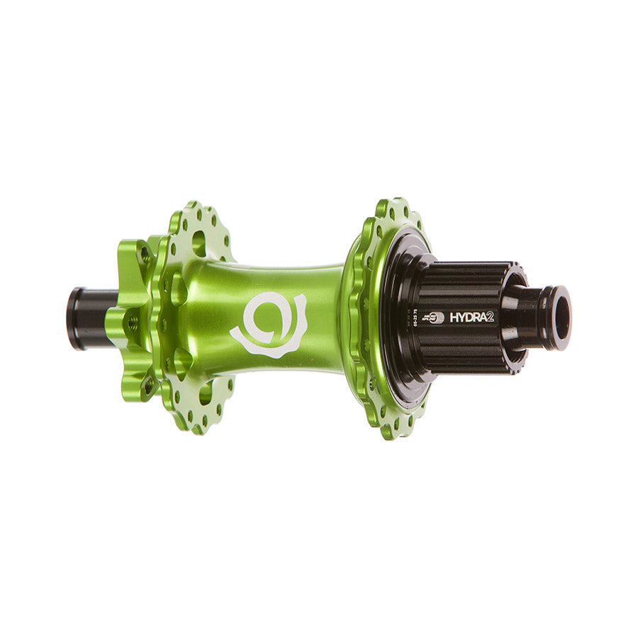 080660-06::0::080660-06::Industry Nine, Hydra 2 Boost MicroSpline, Moyeu à disque, Arrière, 32T, 12mm TA, 148mm, Shimano Micro Spline, Lime