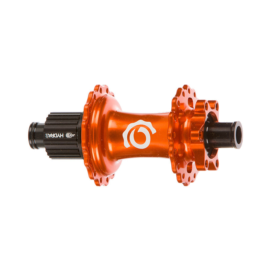 080660-07::1::080660-07::Industry Nine, Hydra 2 Boost MicroSpline, Moyeu à disque, Arrière, 32T, 12mm TA, 148mm, Shimano Micro Spline, Orange