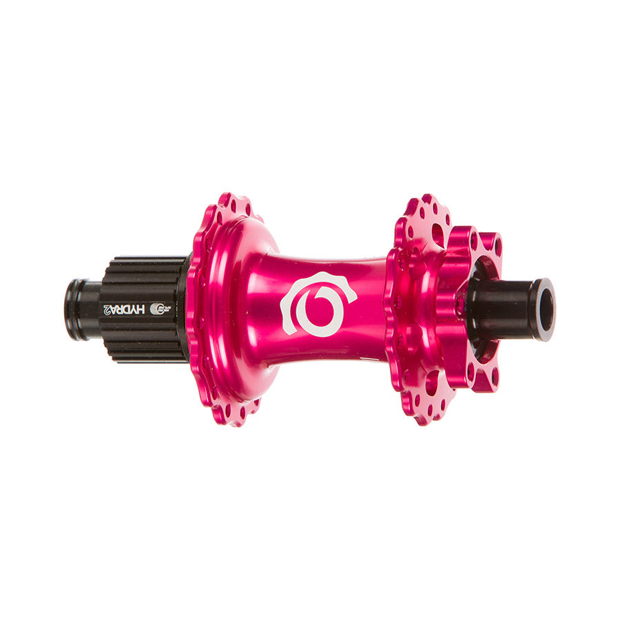 080660-20::1::080660-20::Industry Nine, Hydra 2 Boost MicroSpline, Moyeu à disque, Arrière, 28T, 12mm TA, 148mm, Shimano Micro Spline, Rose