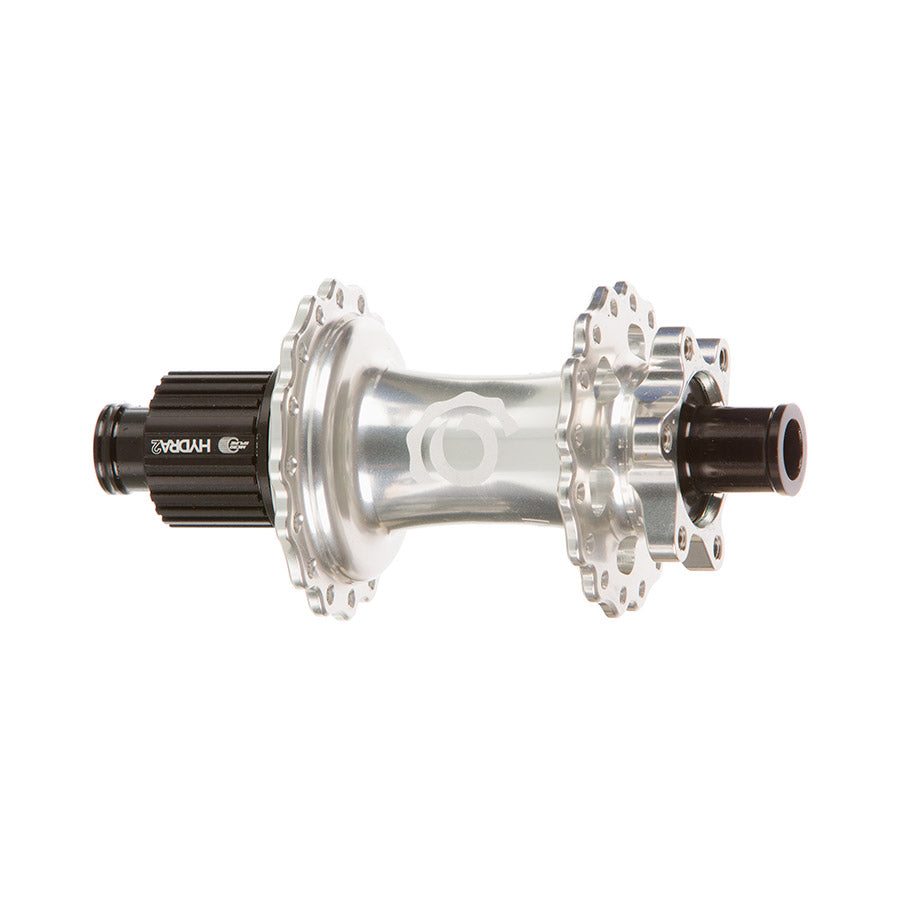 080660-23::1::080660-23::Industry Nine, Hydra 2 Boost MicroSpline, Moyeu à disque, Arrière, 28T, 12mm TA, 148mm, Shimano Micro Spline, Argent