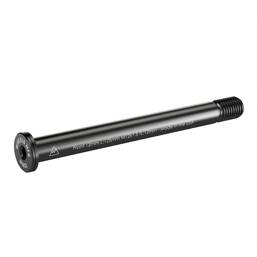 091230-02::0::091230-02::Wheels Manufacturing, Front 12mm Thru Axle, Essieu de type Thru Axle, Avant, Longueur: 125mm, Longueur des filets: 15mm, Filets: M12x1.50