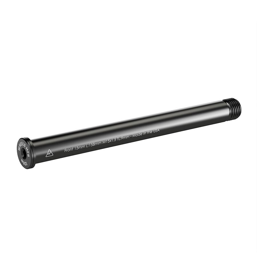 091231-03::0::091231-03::Wheels Manufacturing, Front 15mm Thru Axle, Essieu de type Thru Axle, Avant, Longueur: 158mm, Longueur des filets: 9mm, Filets: M15x1.50