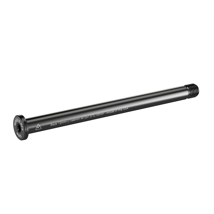 091232-03::0::091232-03::Wheels Manufacturing, Rear 12mm Thru Axle, Essieu de type Thru Axle, Arrière, Longueur: 164mm, Longueur des filets: 10mm, Filets: M12x1.50
