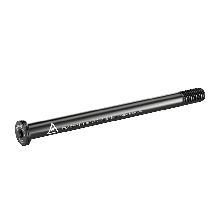 091232-11::0::091232-11::Wheels Manufacturing, Rear 12mm Thru Axle, Essieu de type Thru Axle, Arrière, Longueur: 165mm, Longueur des filets: 22mm, Filets: M12x1.75