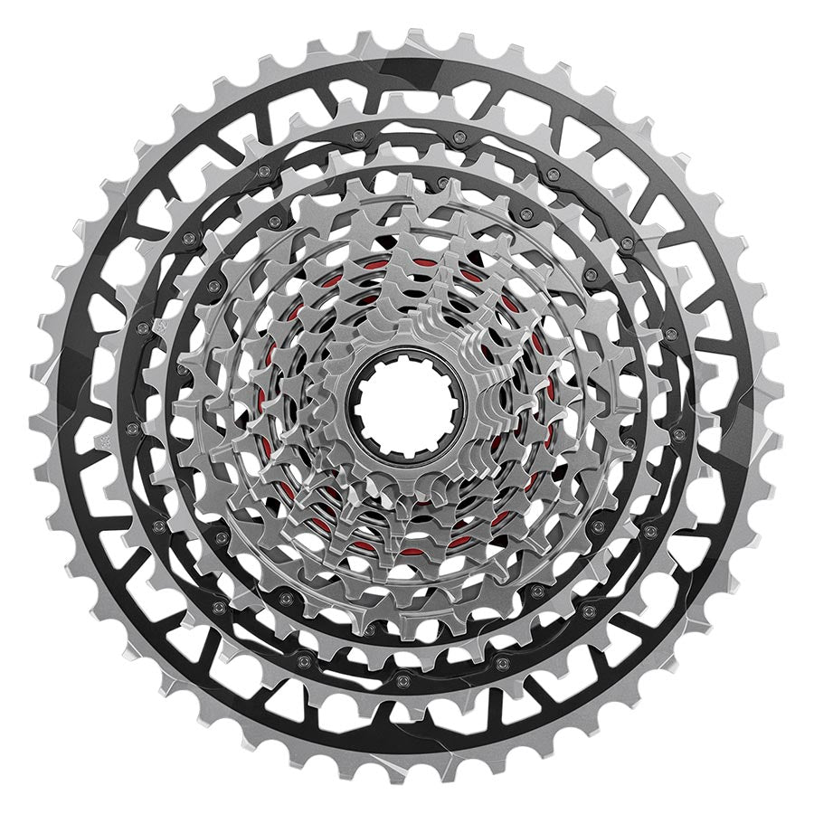 120692-01::0::120692-01::SRAM, XG-1391 XPLR E1, Cassette, Argent/Noir, Vitesses: 13, 10-46T, XD-R