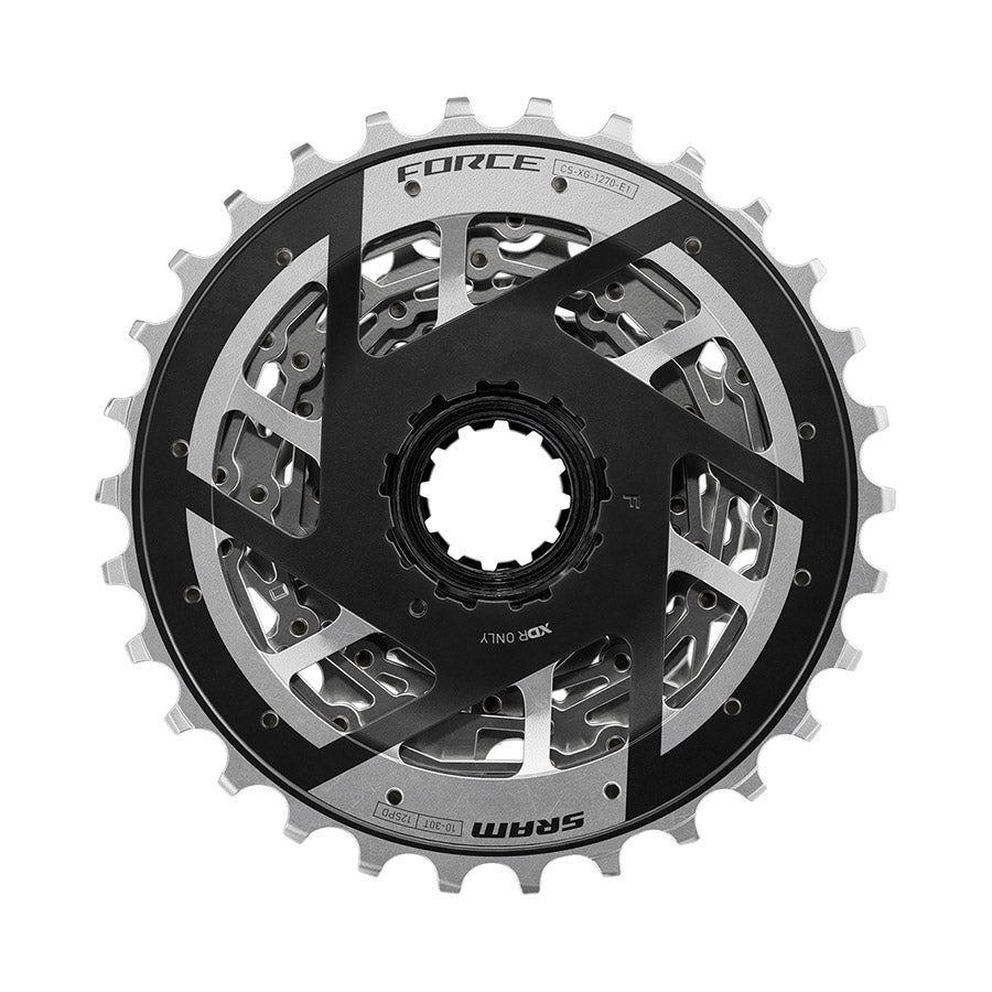 120720-02::1::120720-02::SRAM, XG-1270 E1, Cassette, Argent, Vitesses: 12, 10-30T, XD-R