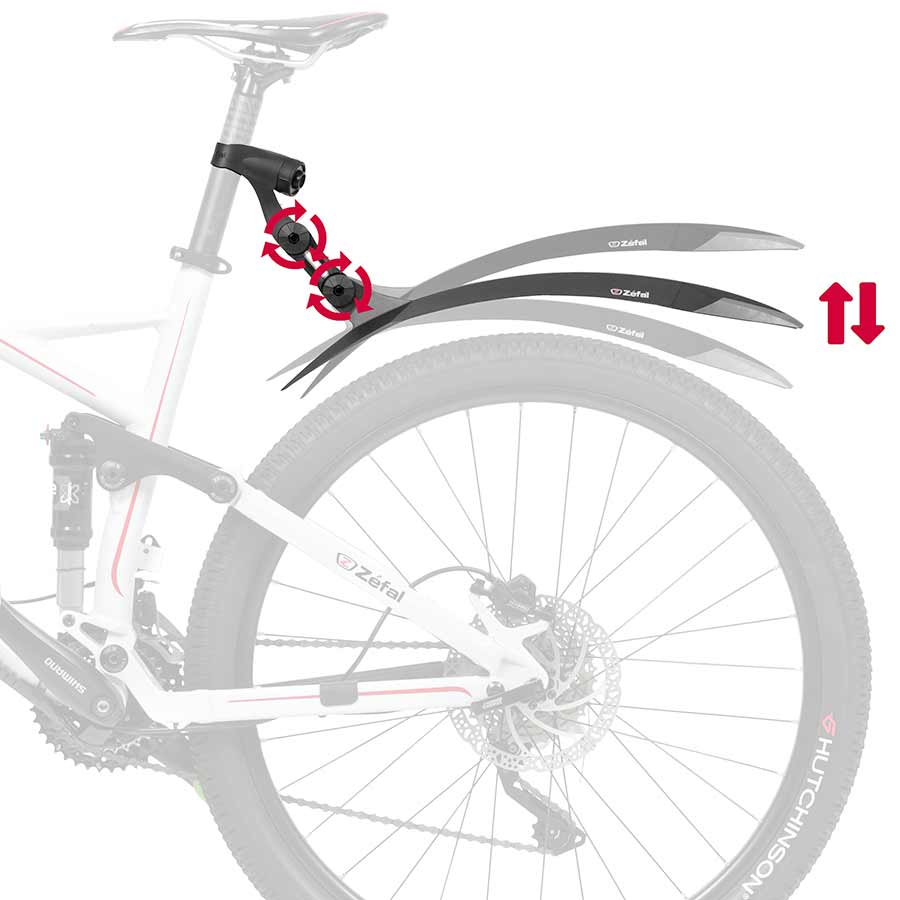 130213-01::2::130213-01::Zefal, Deflector RM90+, Garde-boue arrière, 27.5'' - 29'', Noir