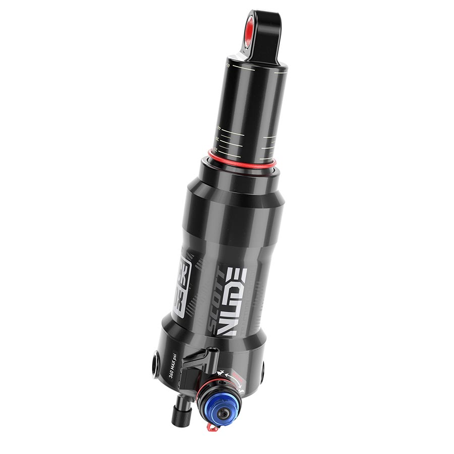 140872-01::0::140872-01::RockShox, Deluxe Nude RLC3 C1, Amortisseur arrière, 165x45, Oeillet de tige: Tourillon, Oeillet de corps: Standard, Progressive 0Pos/0Neg Tokens, W/1 Efficiency Token, LM Tune,430 Lockout, Scott Spark