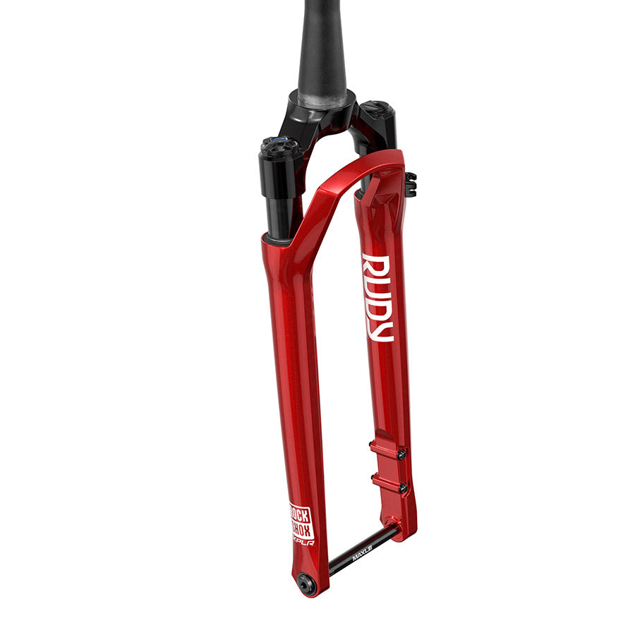 140937-05-700::0::140937-05-700::RockShox, Rudy Ultimate XPLR A2, Fourche à suspension, 700C, Solo Air, 40mm, 1-1/8''-1.5'', 12x100mm TA, Déport: 45mm, Rouge