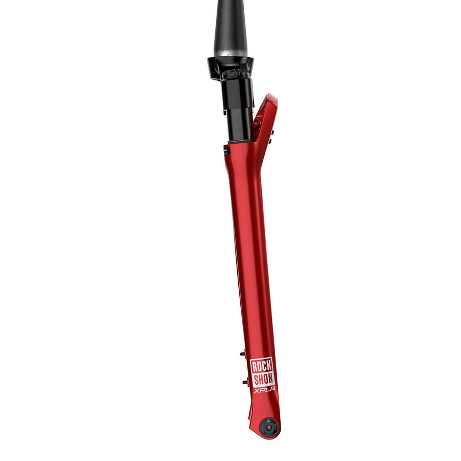 140937-10-700::2::140937-10-700::RockShox, Rudy Ultimate XPLR A2, Fourche à suspension, 700C, Solo Air, 30mm, 1-1/8''-1.5'', 12x100mm TA, Déport: 51mm, Rouge