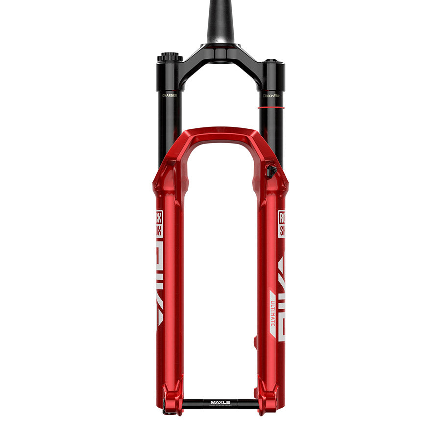 140942-19-29::1::140942-19-29::RockShox, Pike Ultimate C2, Fourche à suspension, 27.5'', DebonAir+ W/ButterCups, 140mm, 1-1/8''-1.5'', 15x110mm TA, Déport: 44mm, Rouge