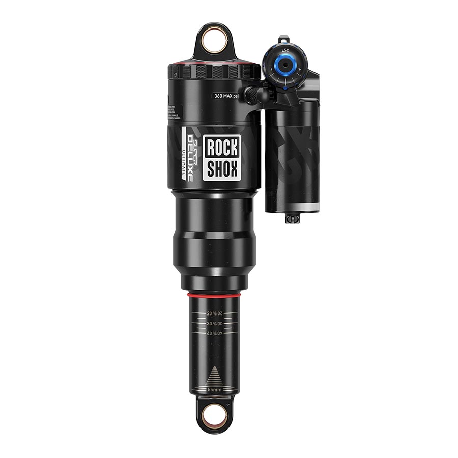 140947-04::0::140947-04::RockShox, Super Deluxe Ultimate C2, Amortisseur arrière, 230x57.5, Oeillet de tige: Standard, Oeillet de corps: Standard, 0 Neg/2 Pos Token, Reb55/Comp30, Lockout 4