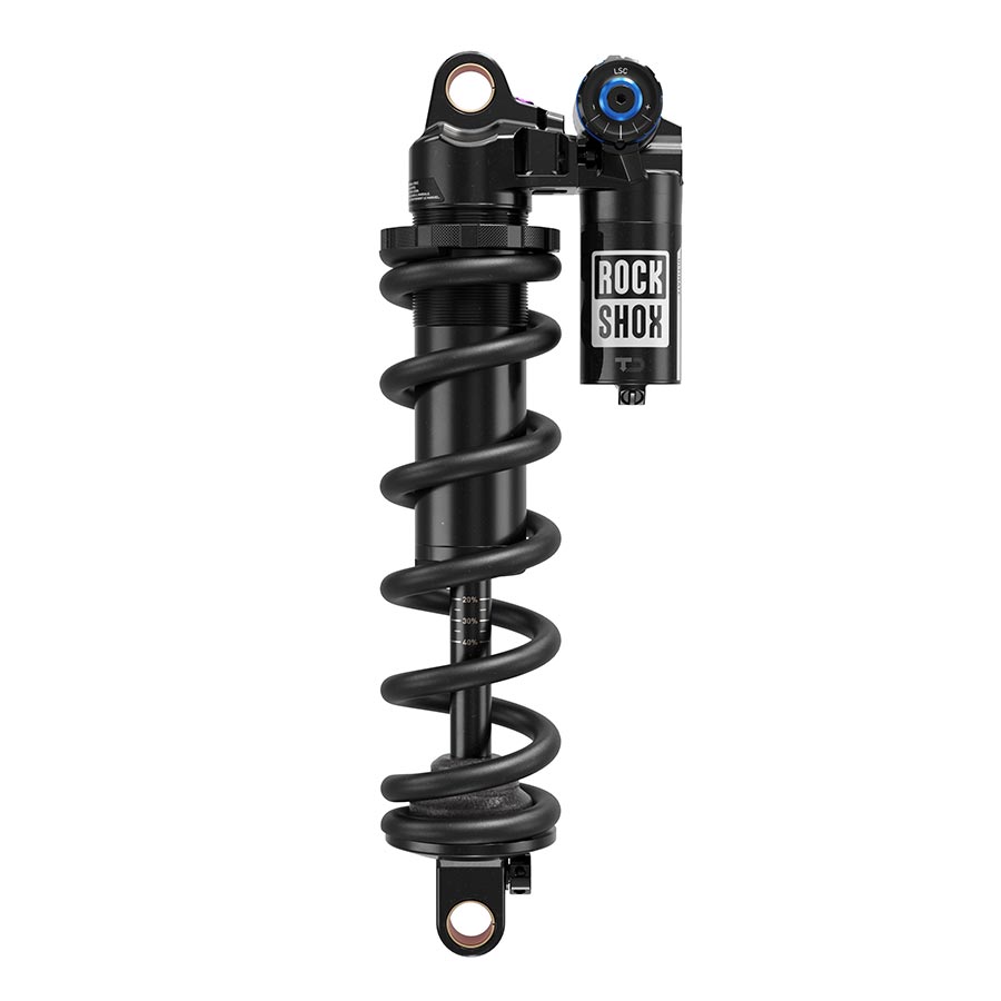 140948-21::0::140948-21::RockShox, Vivid Coil Ultimate C1, Amortisseur arrière, 205x60, Oeillet de tige: Sans douille, Oeillet de corps: Tourillon, Reb25/Comp34, Adj Hydraulic BottomOut, Lockout 2, Specialized Enduro 2020+