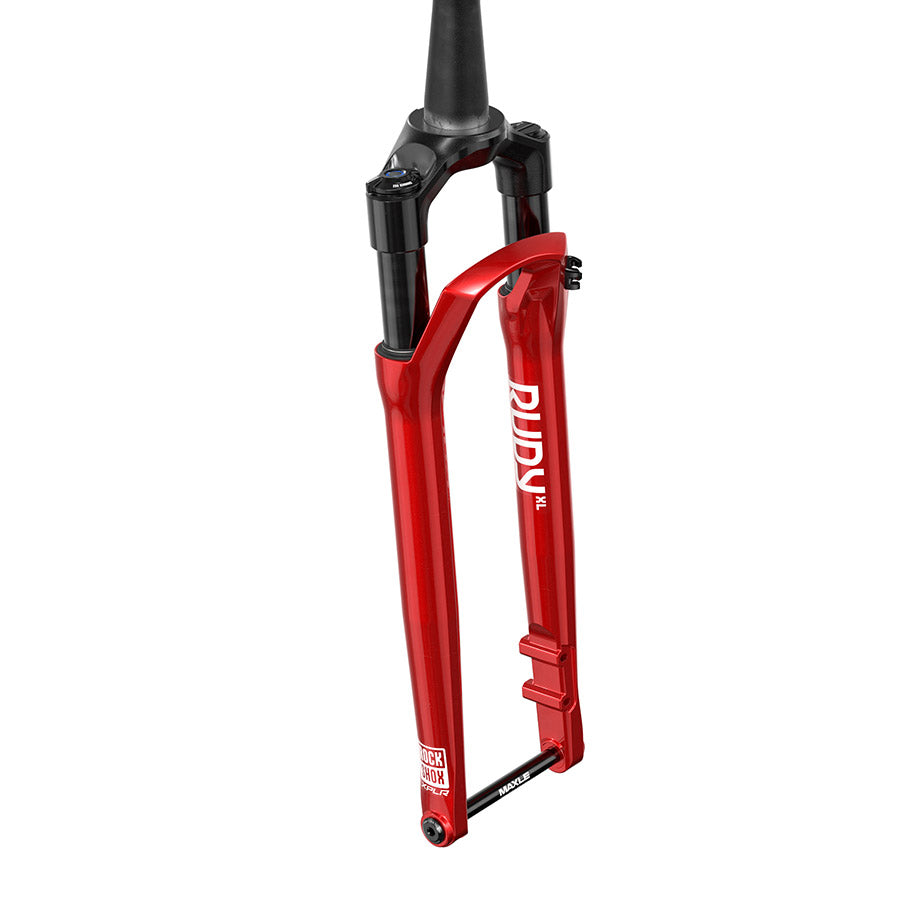 140989-04-700::1::140989-04-700::RockShox, Rudy XL Ultimate A1, Fourche à suspension, 700C, Solo Air, 50mm, 1-1/8''-1.5'', 12x100mm TA, Déport: 45mm, Rouge