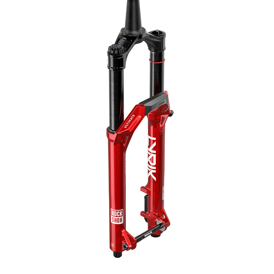 140994-06-275::1::140994-06-275::RockShox, Lyrik Ultimate E1, Fourche à suspension, 27.5'', Linear XL W/ButterCup, 160mm, 1-1/8''-1.5'', 15x110mm TA, Déport: 44mm, Rouge