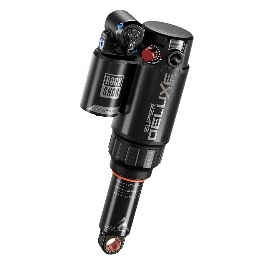 140998-08::0::140998-08::RockShox, Super Deluxe Ultimate D1, Amortisseur arrière, 205x65, Oeillet de tige: Tourillon, Oeillet de corps: Standard, Token Loc 2, Reb55/Comp34, Lockout 45