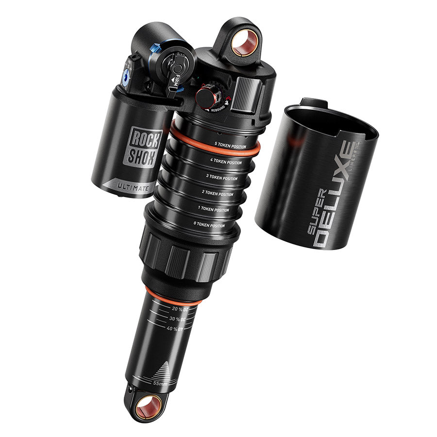 140998-18::3::140998-18::RockShox, Super Deluxe Ultimate D1, Amortisseur arrière, 230x60, Oeillet de tige: Standard, Oeillet de corps: Standard, Token Loc 3,Reb55/Comp34,Lockout45, Santa Cruz Bronson 4 / Roubion 4 2022-2024