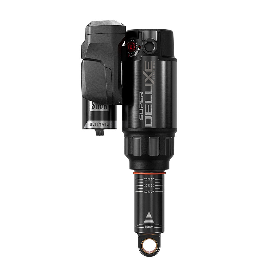140999-06::1::140999-06::RockShox, Super Deluxe FLT Attendant D1, Amortisseur arrière, 185x55, Oeillet de tige: Tourillon, Oeillet de corps: Standard, Token Loc 3, Reb55/Comp37, Mid4-Lock6, Trek Fuel EX 2023+