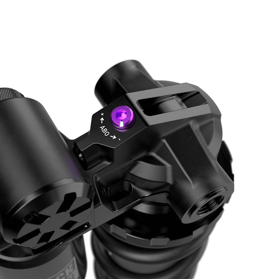 141000-04::2::141000-04::RockShox, Vivid Coil Ultimate DH D1, Amortisseur arrière, 225x75, Oeillet de tige: Standard, Oeillet de corps: Tourillon, Reb55/Comp34, Neck Valve5