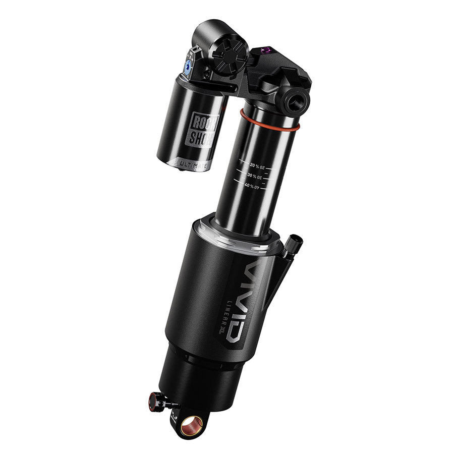 141002-04::0::141002-04::RockShox, Vivid Ultimate DH D1, Amortisseur arrière, 225x75, Oeillet de tige: Standard, Oeillet de corps: Tourillon, 2 Tokens, Reb55/Comp34