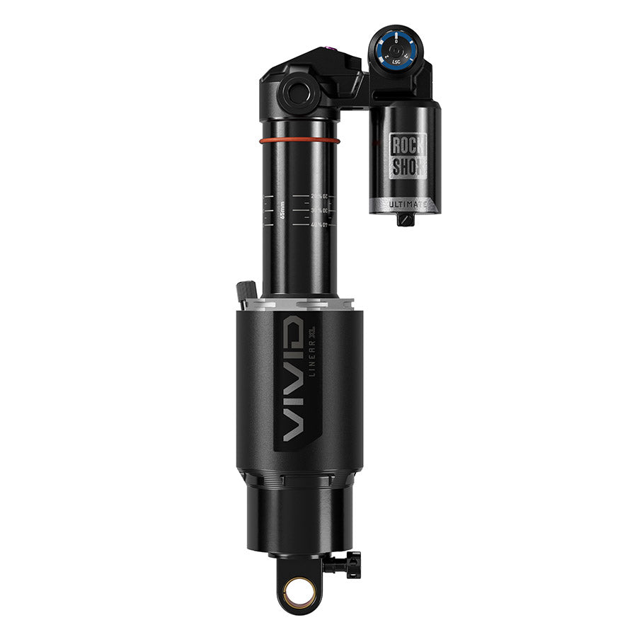 141002-06::1::141002-06::RockShox, Vivid Ultimate DH D1, Amortisseur arrière, 225x70, Oeillet de tige: Standard, Oeillet de corps: Tourillon, 2 Tokens, Reb55/Comp34