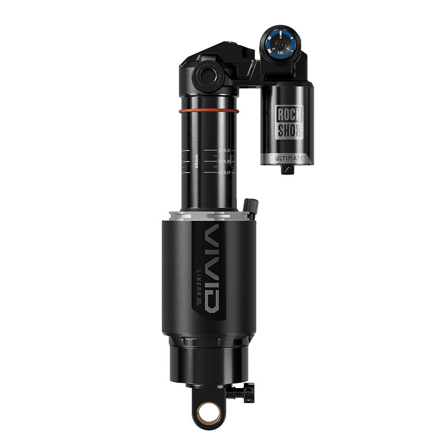 141003-09::1::141003-09::RockShox, Vivid Ultimate D1, Amortisseur arrière, 205x57.5, Oeillet de tige: Standard, Oeillet de corps: Tourillon, 2 Tokens, Reb55/Comp34, lockout 45