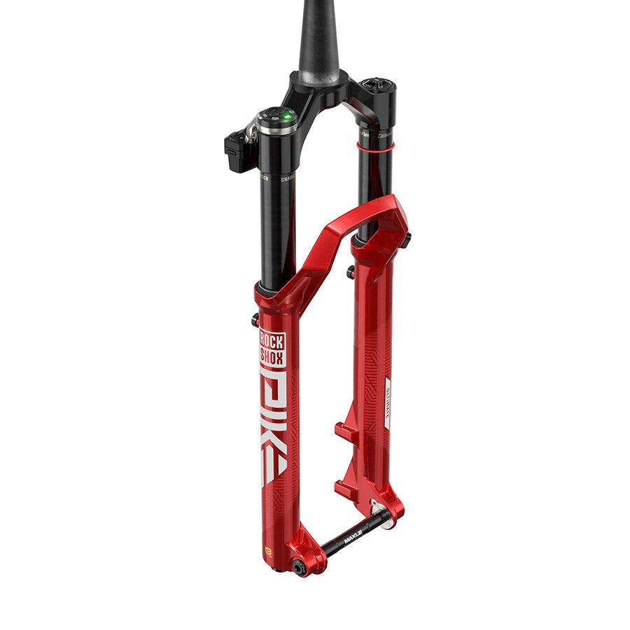 141004-02-29::0::141004-02-29::RockShox, Pike Flight Attendant C3, Fourche à suspension, 29'', DebonAir+ W/ButterCups, 140mm, 1-1/8''-1.5'', 15x110mm TA, Déport: 44mm, Rouge, Télécommande: Vendue Séparément