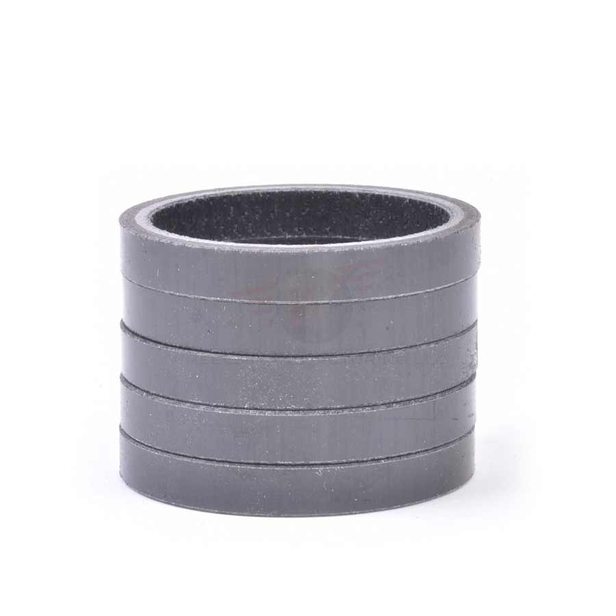 150484-03::0::150484-03::Wheels Manufacturing,  Espaceur de direction en carbone Lustré, 1-1/8'', Hauteur: 5mm, Carbone, Noir, 5pcs