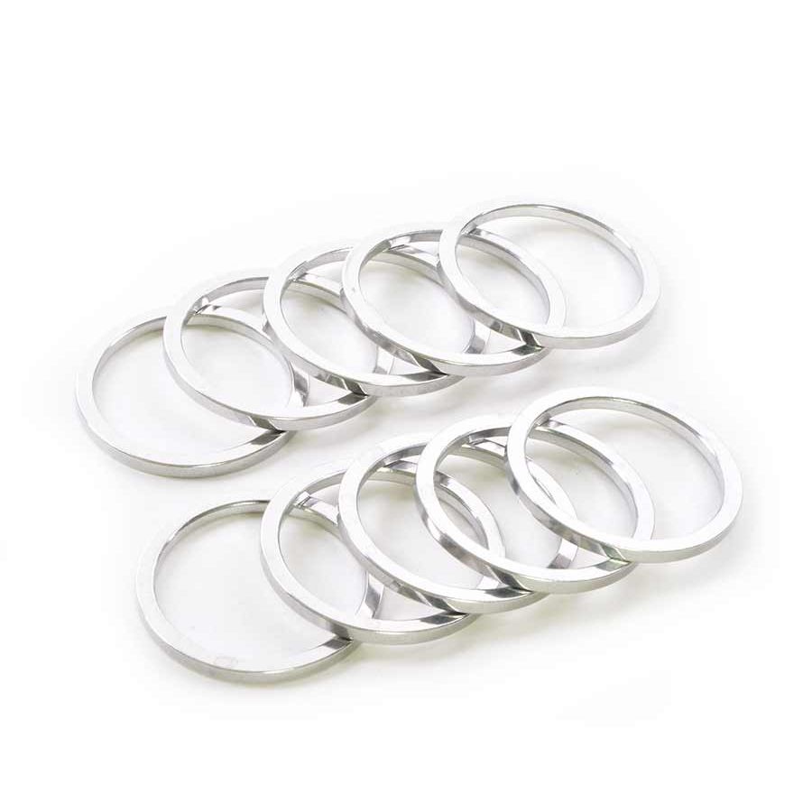 150486-12::0::150486-12::Wheels Manufacturing, Espaceur pour jeu de direction, 1-1/8'', Hauteur: 2.5mm, Aluminium, Argent, 5pcs