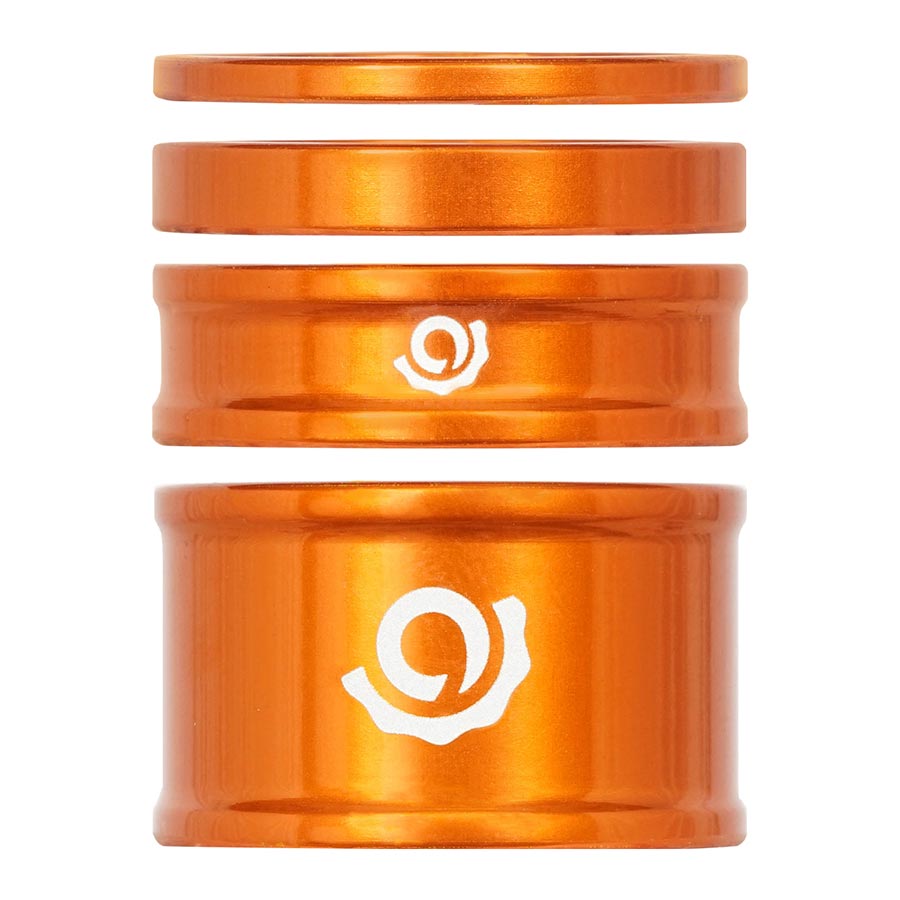 150531-06::0::150531-06::Industry Nine, iRiX,  Jeu d'espaceurs de jeu de direction, 1-1/8'', Hauteur: 2.5mm/5mm/10mm/20mm, Aluminium, Orange