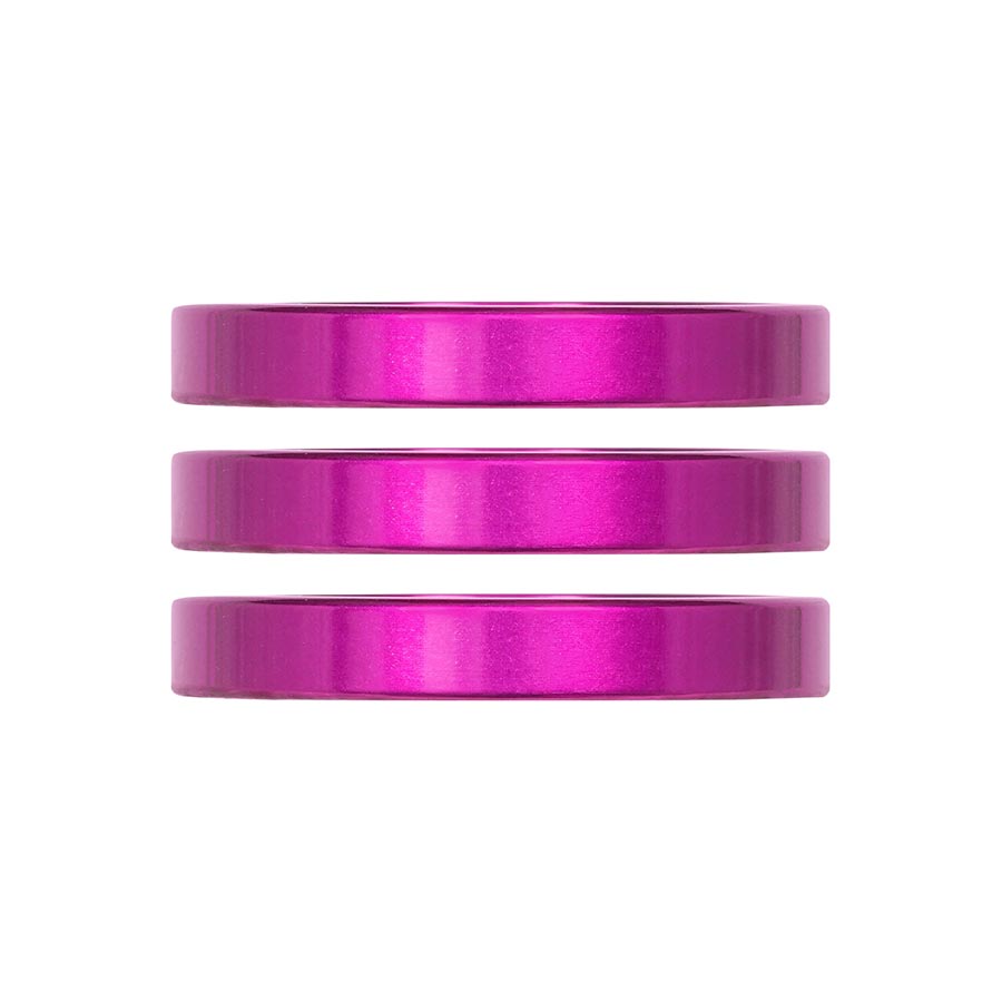 150532-04::0::150532-04::Industry Nine, iRiX, Espaceur pour jeu de direction, 1-1/8'', Hauteur: 5mm, Aluminium, Violet, 3pcs