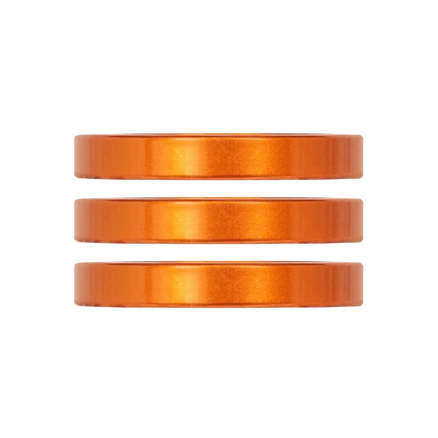 150532-06::0::150532-06::Industry Nine, iRiX, Espaceur pour jeu de direction, 1-1/8'', Hauteur: 5mm, Aluminium, Orange, 3pcs