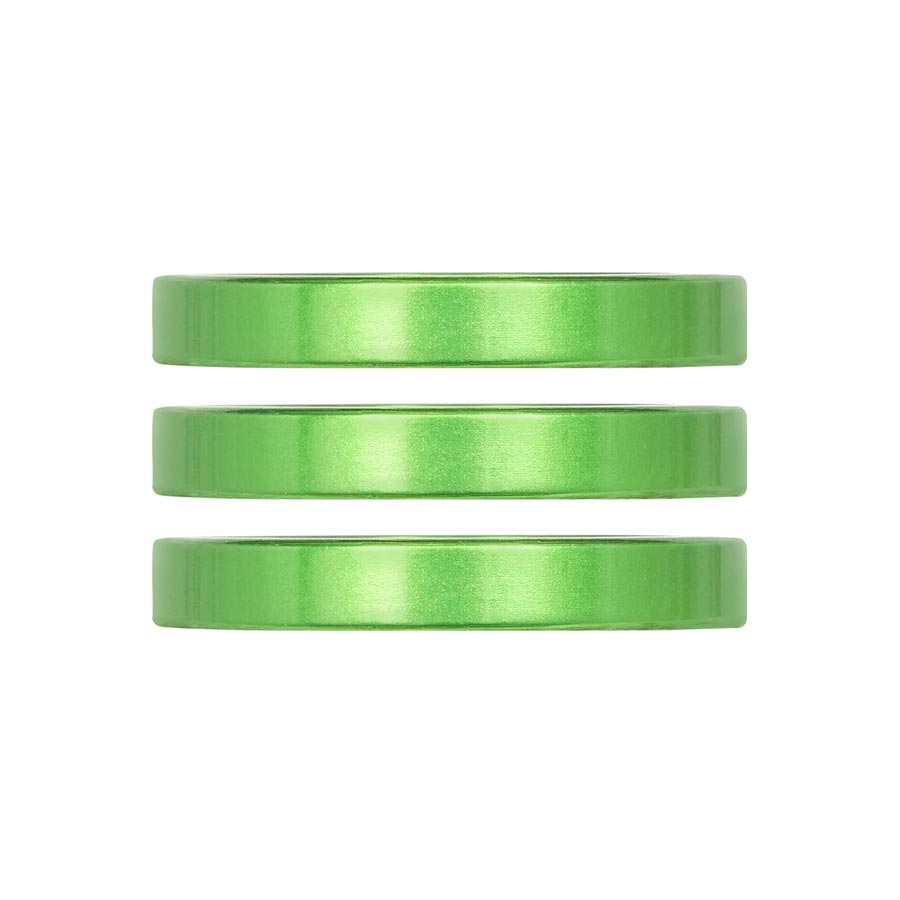 150532-07::0::150532-07::Industry Nine, iRiX, Espaceur pour jeu de direction, 1-1/8'', Hauteur: 5mm, Aluminium, Lime, 3pcs