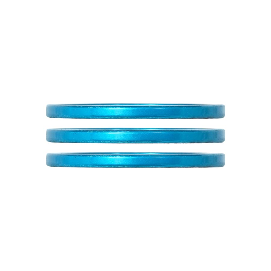 150532-12::0::150532-12::Industry Nine, iRiX, Espaceur pour jeu de direction, 1-1/8'', Hauteur: 2.5mm, Aluminium, Turquoise, 3pcs